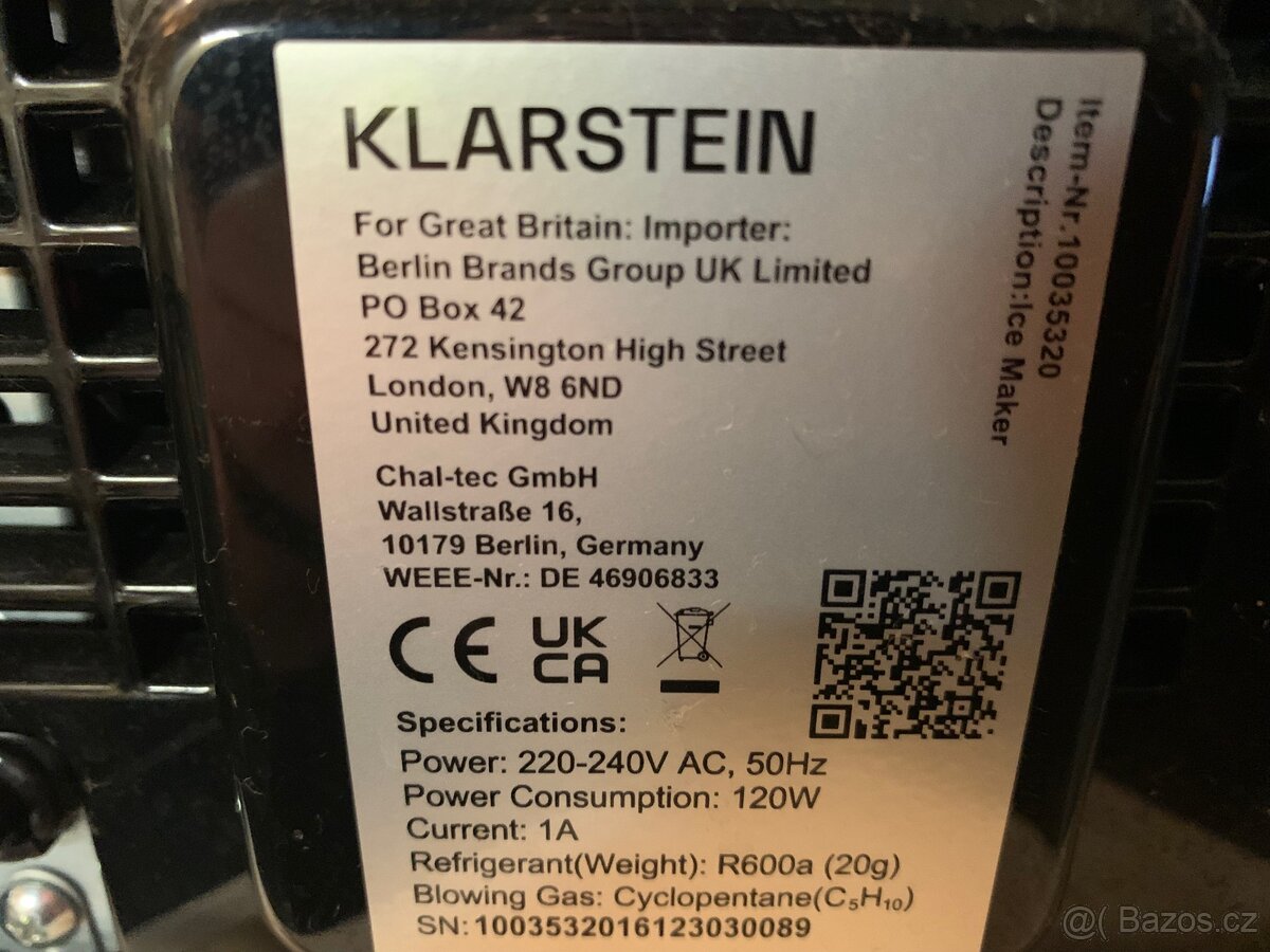 Klarstein výrobník ledu - 8