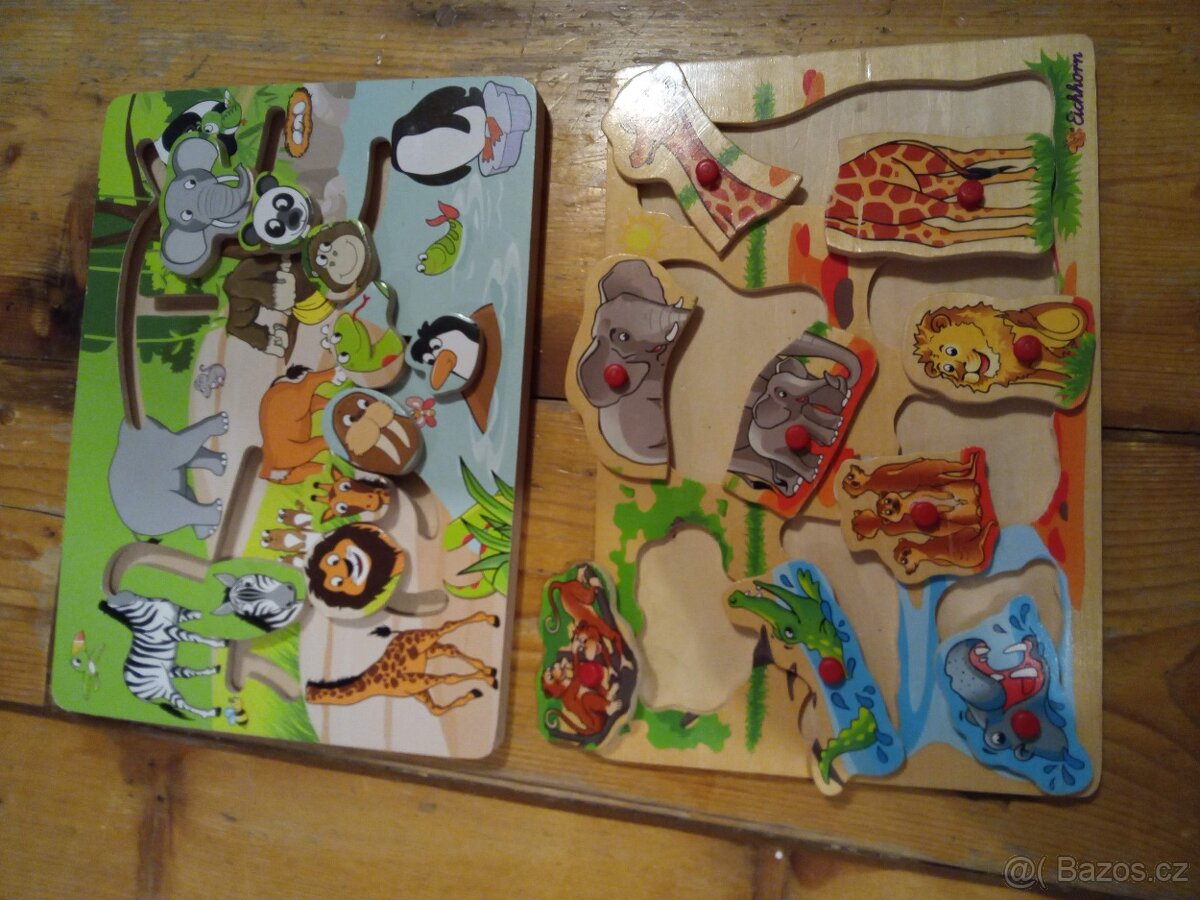 hračky, dřevěné, motorické, emoce pro malé děti - 8