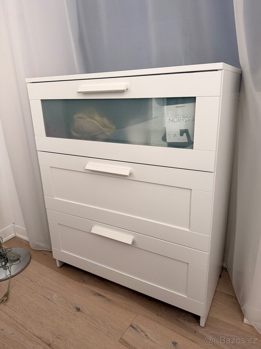 Komoda IKEA BRIMNES bílá 3 šuplíky - 8