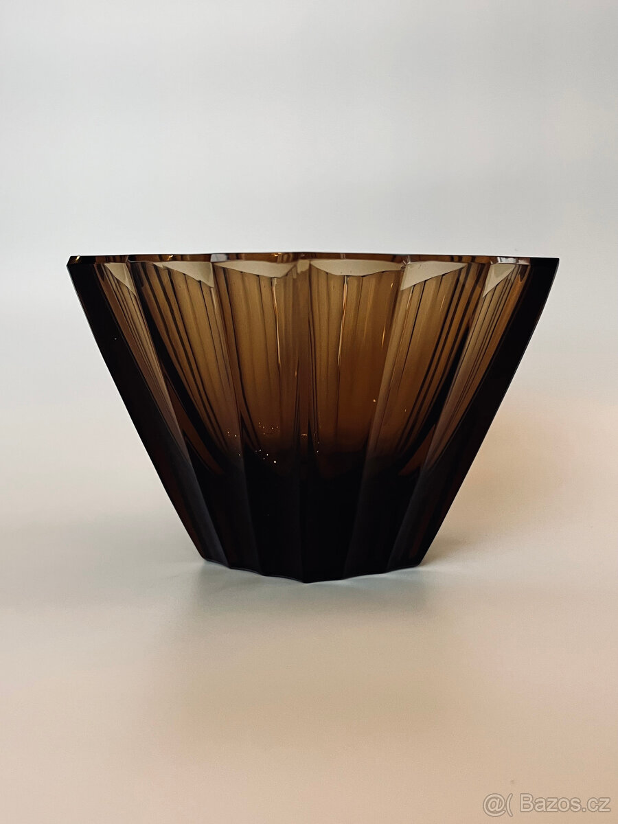 Moser Váza, žardiniéra V 10 cm, kouřové sklo - 8