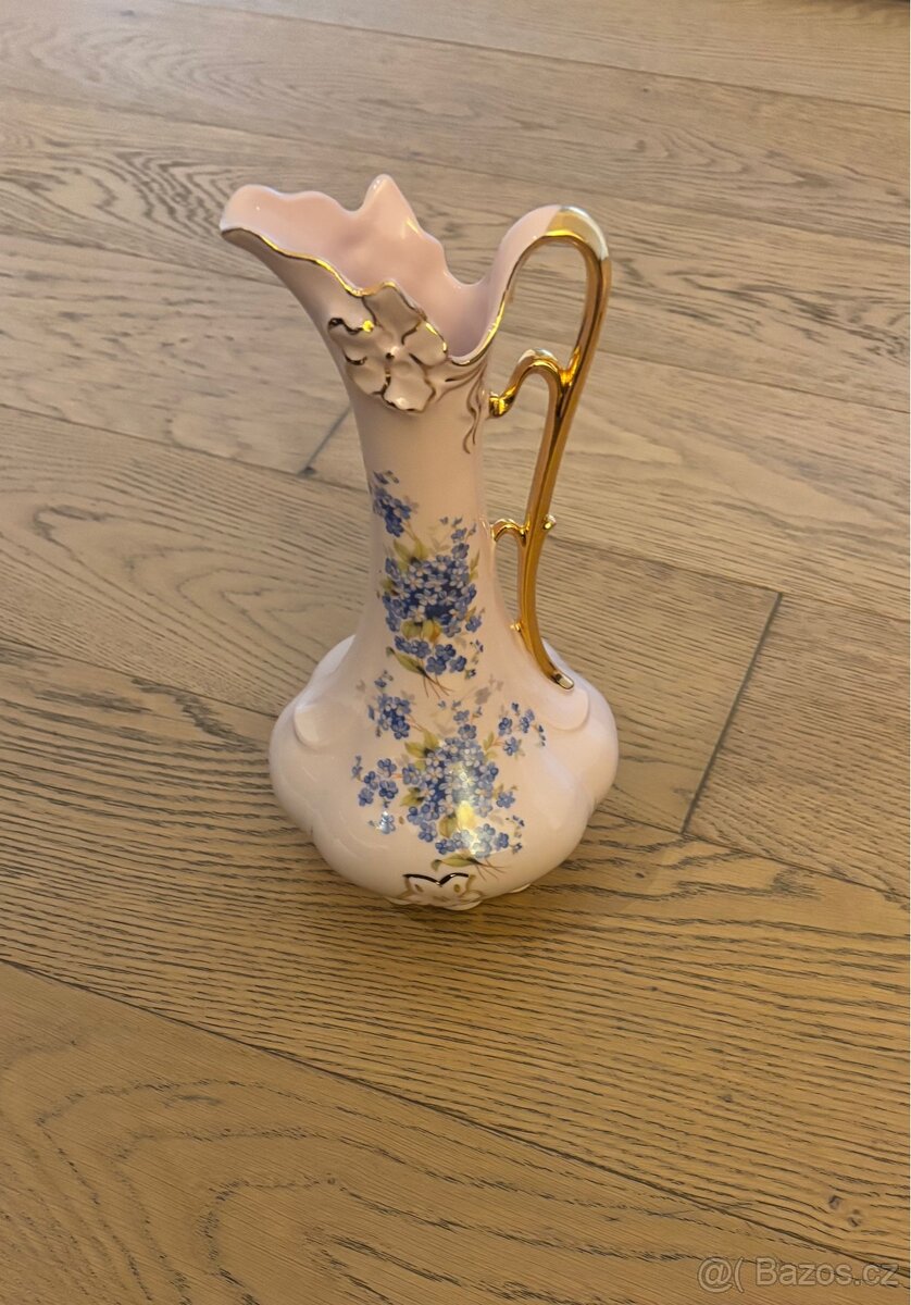 Růžový porcelán s pomněnkami-HC Chodov sada - 8