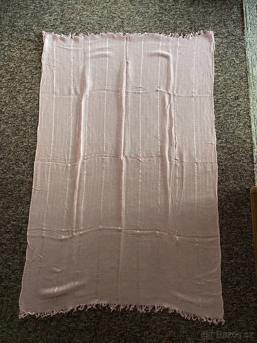 Nový šátek Avon - světle růžový, decentní vzor - 8