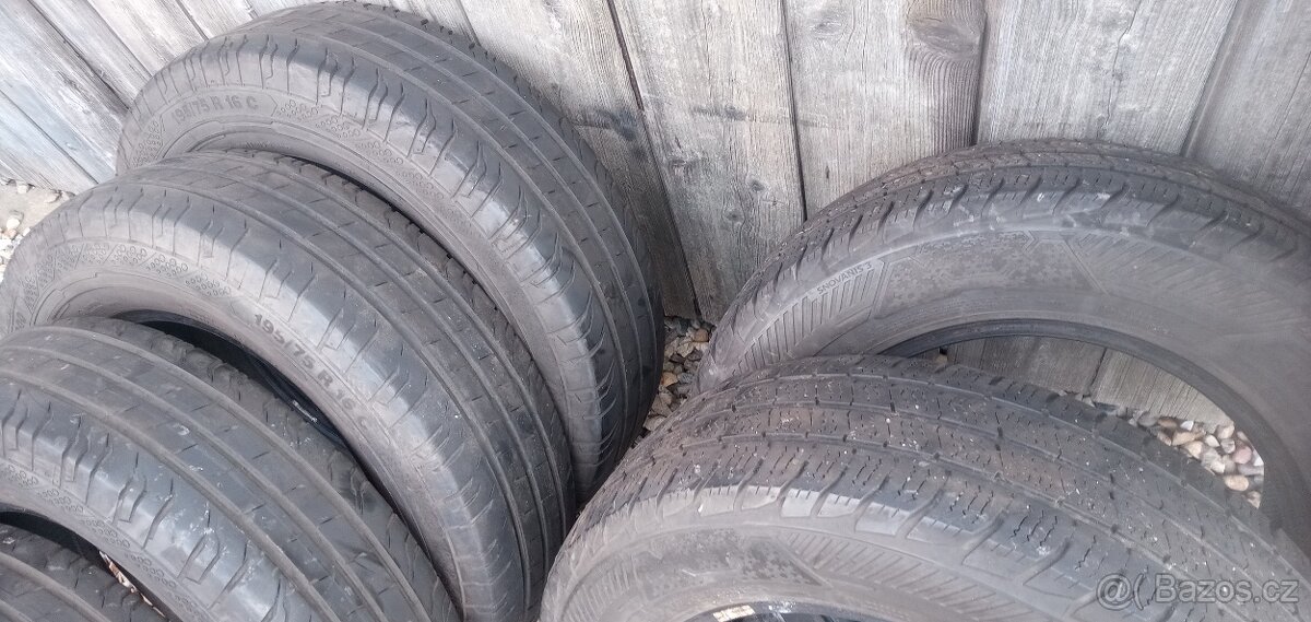 PRODÁM 4KS LETNÍ PNEU CONTINENTAL195/75/16C VHODNÉNA DODÁVKU - 8