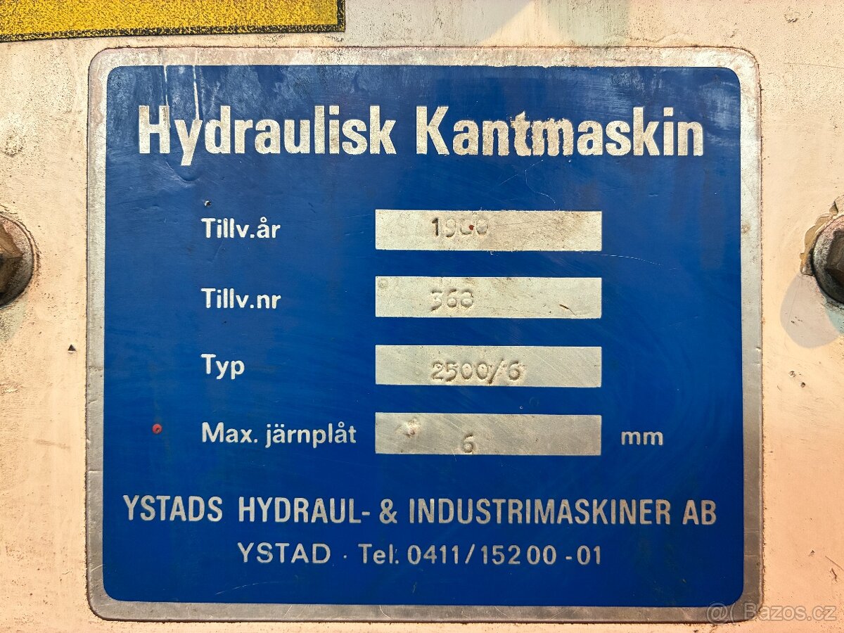 Švédská ohýbačka plechu 2500x6mm - 8