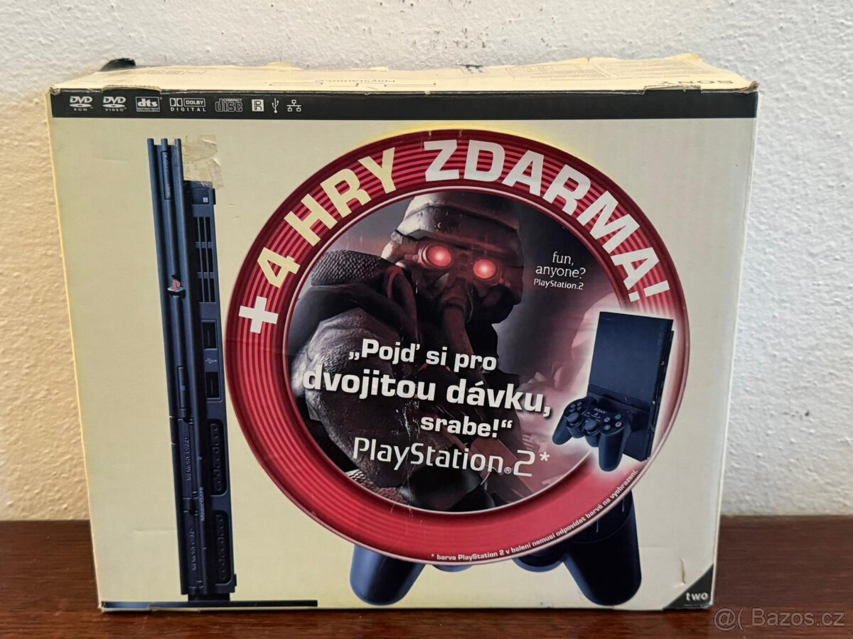 PLAYSTATION 2 SLIM PS2 + 112 ORIGINÁL HER + PAMĚŤOVKY - 8