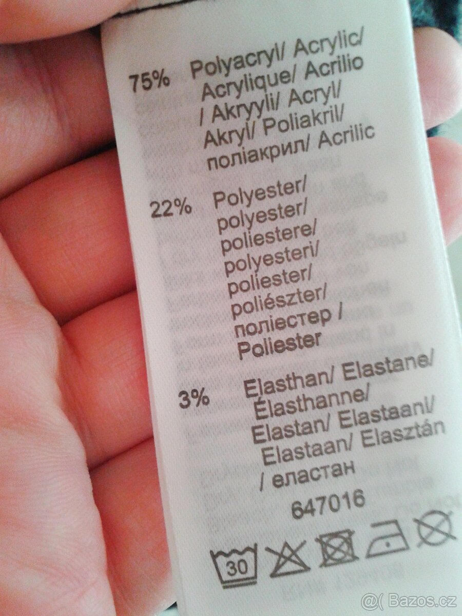 Teploučké pletené šaty s páskem 38/40 - 8