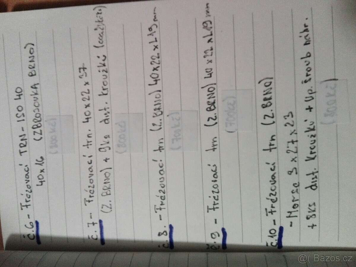 Frézovací trny Mk 3 (8ks) - 8