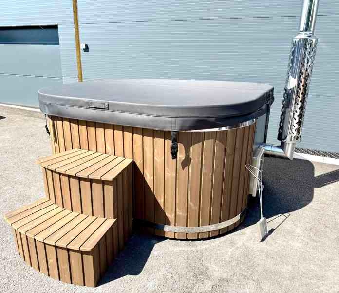 Koupací sud Marble čtverec, mramor modrá - 8