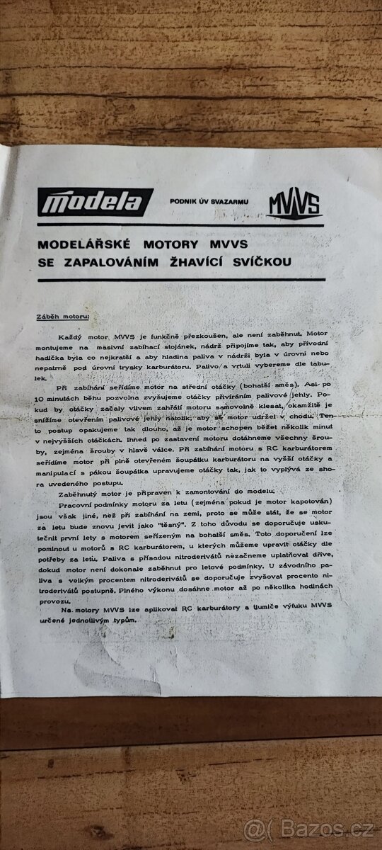 Motor MVVS 6,5 F s karburátorem a tlumičem - 8
