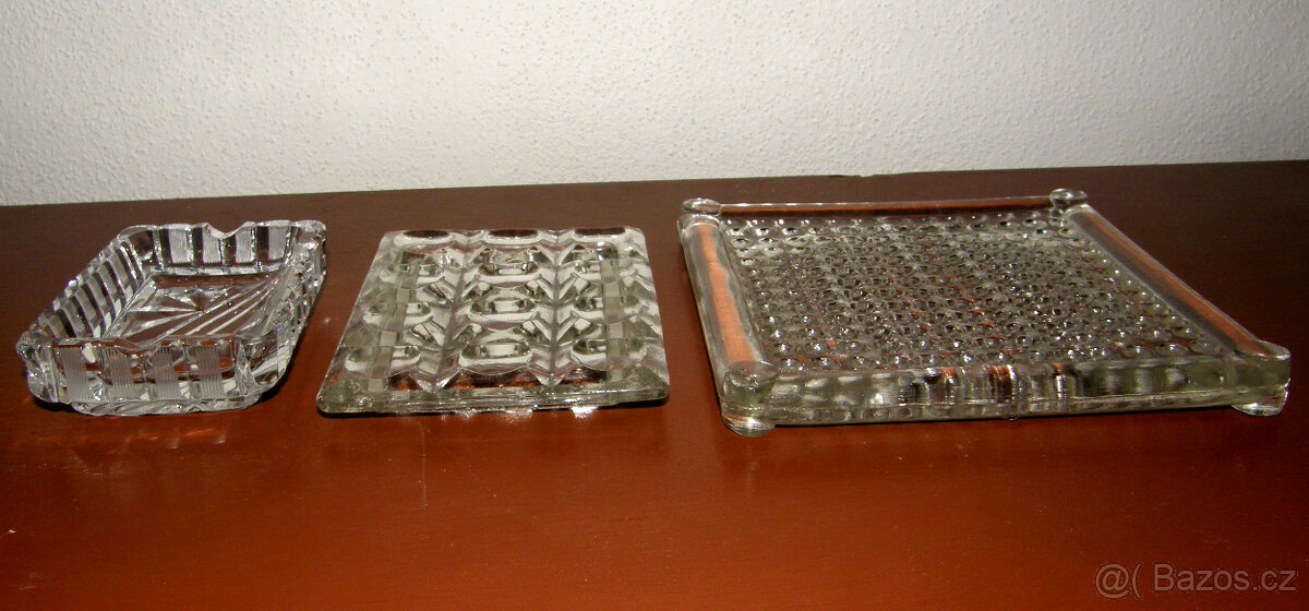 Skleněná mísa, miska, podložka - různé druhy - 8
