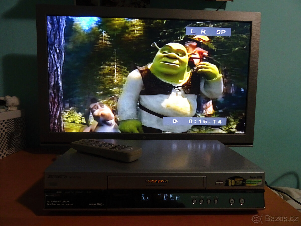 SUPER - S-VHS videorekordér PANASONIC NV-SV120,3D DNR,6 HLAV - 8