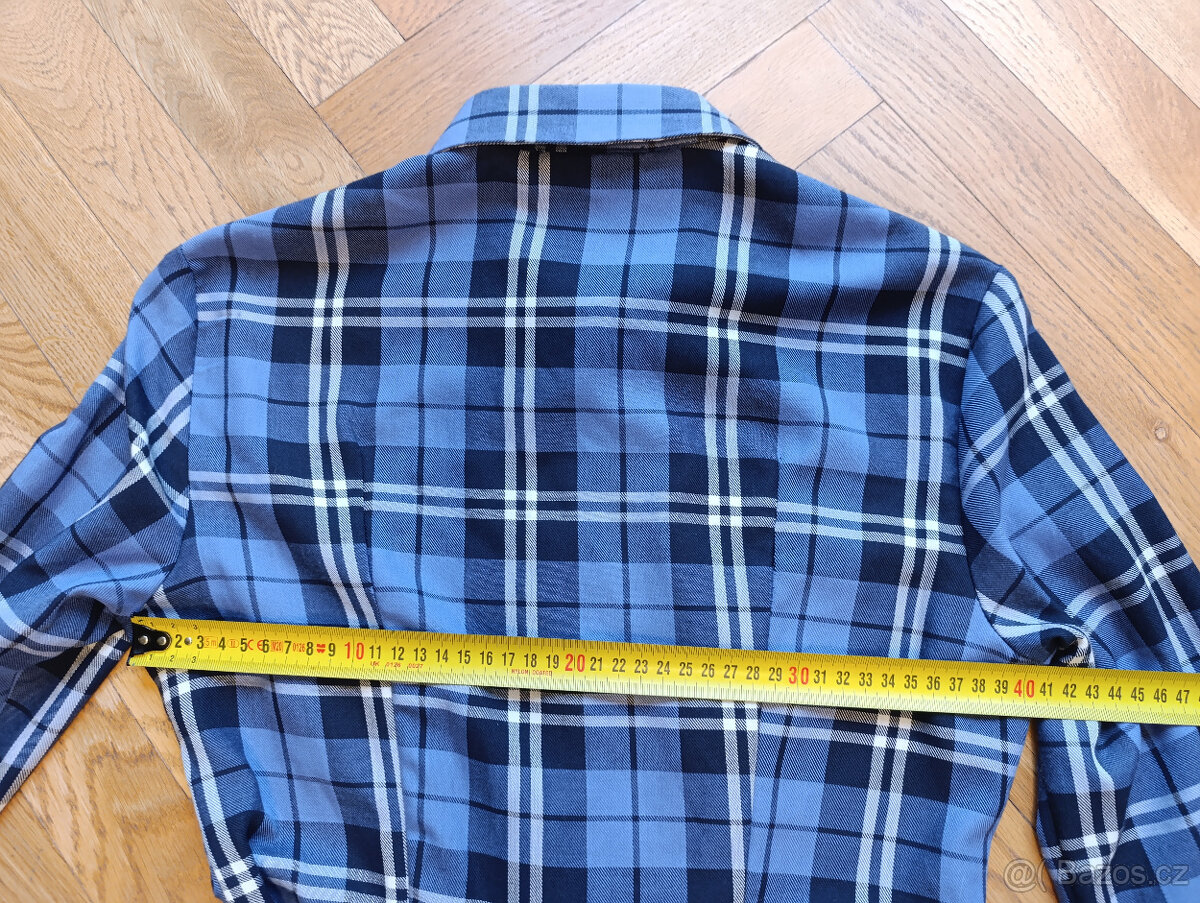 Šaty Mohito, modré káro, XXS - 8