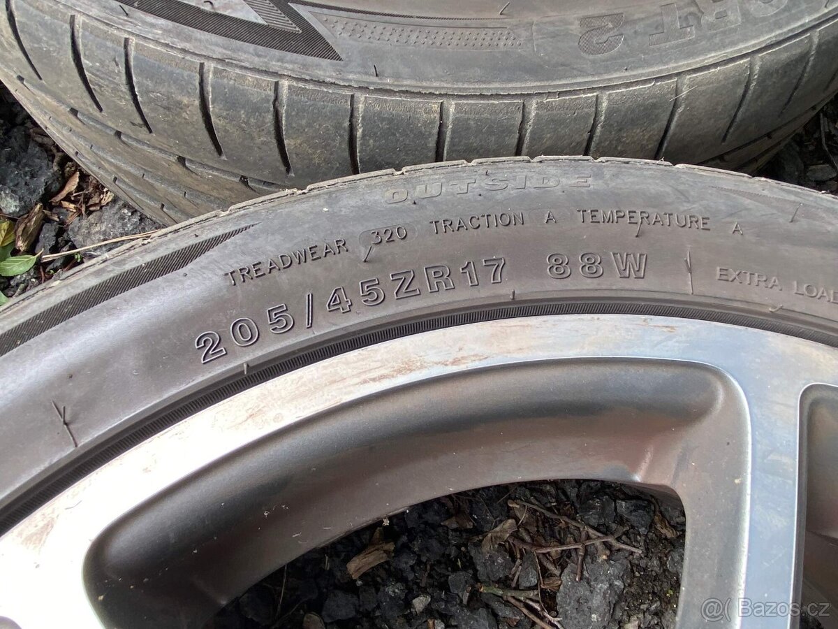 137. sada letní kola 205/45 r17 4x100 Fiat - 8