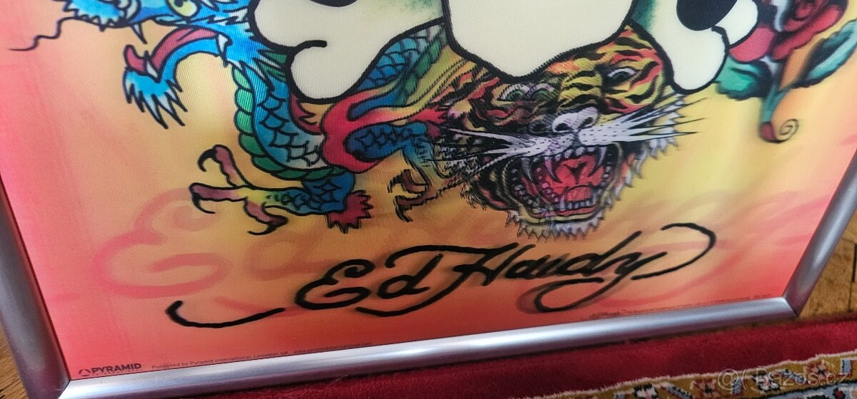 ED HARDY plastický obraz v rámu - 8