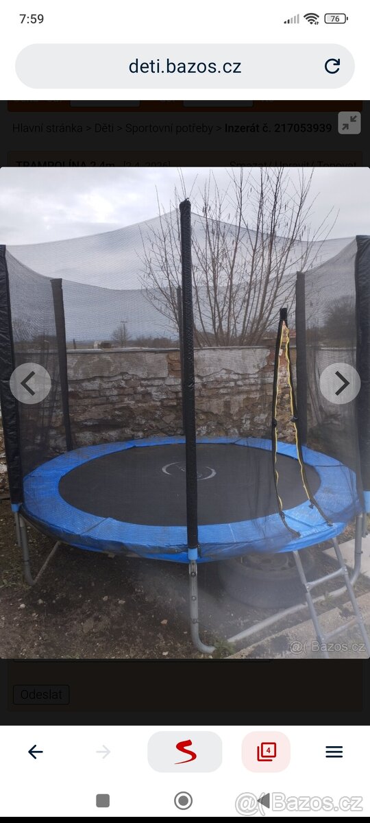 TRAMPOLÍNA 2,4m - 8