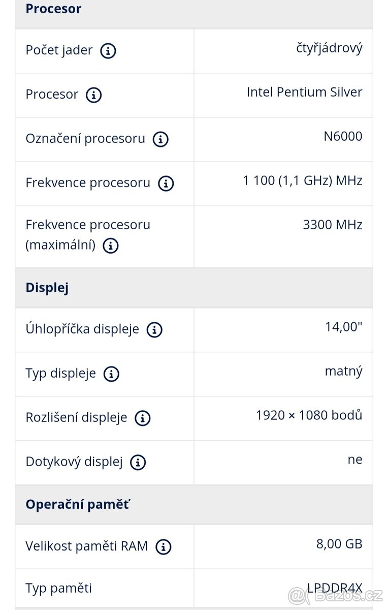 Notebook Acer Swift 1 - 8