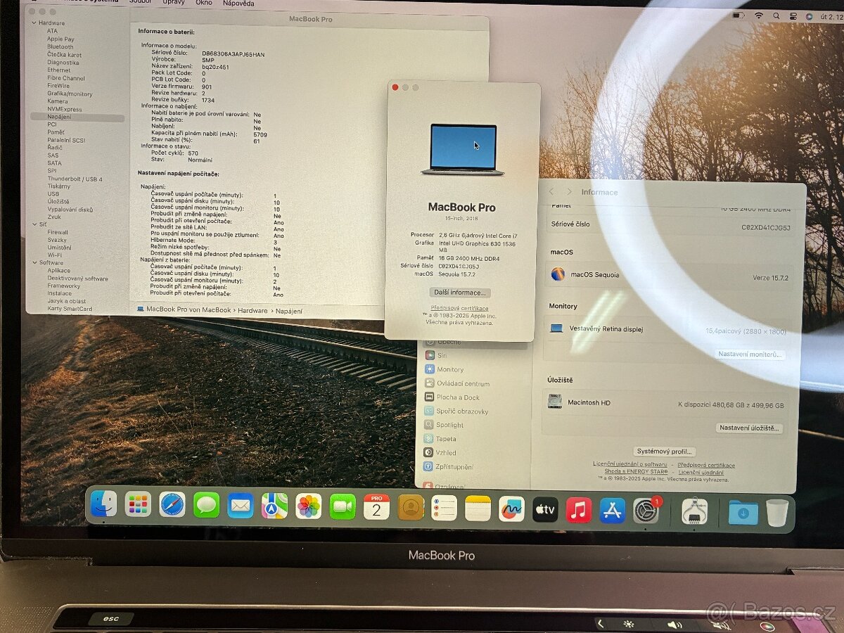 MacBook Pro 15'' 2018 / i7 / 16GB RAM / 512GB SSD - DPH - 8