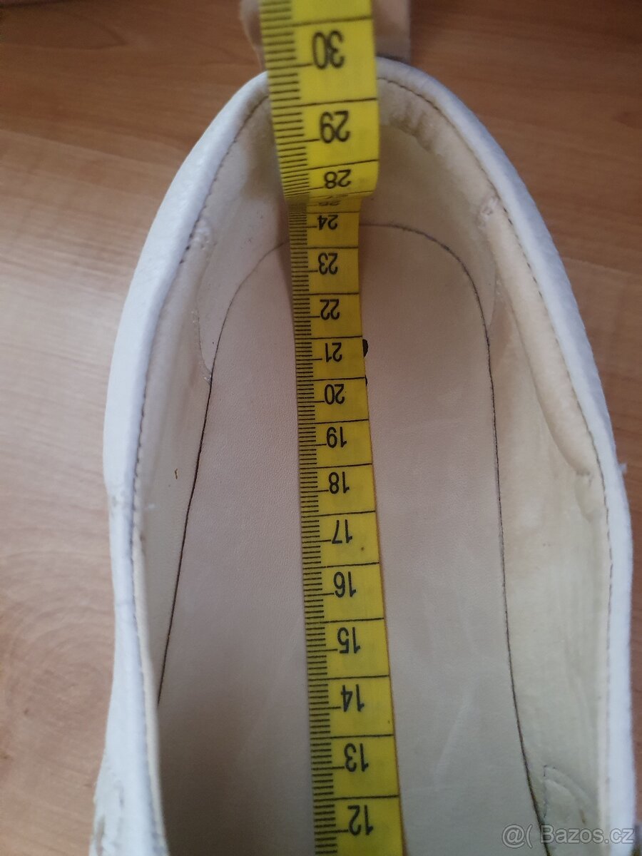 Bílé boty polobotky baleríny v.36 ecco top stav - 8