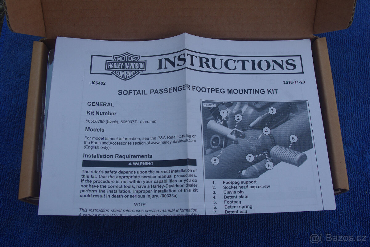 Prodám sedlo, dvojsedlo, sedlo spolujezdce Harley Davidson - 8