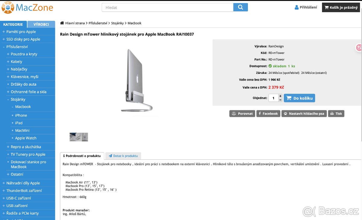 Rain Design mTower-hliníkový stojánek pro MacBook - 8