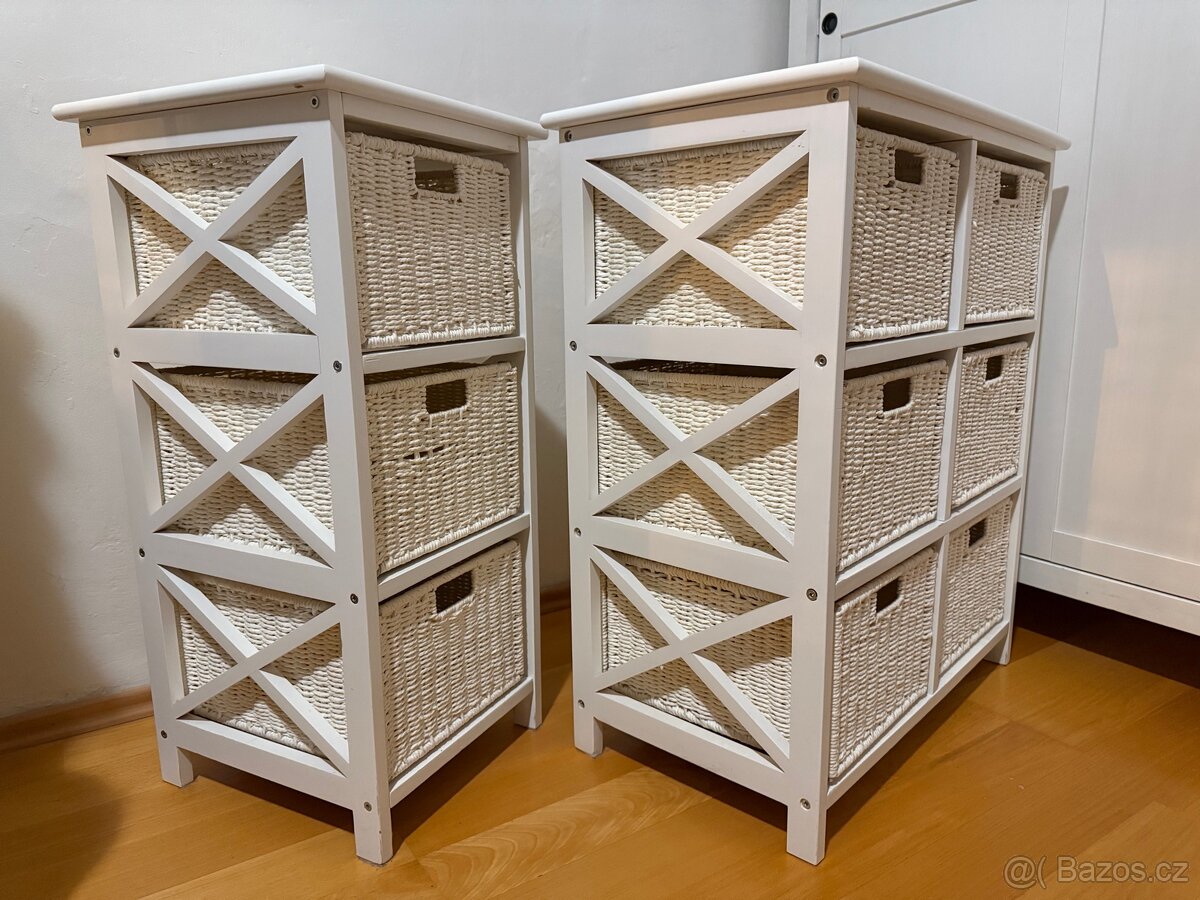 2 bílé komody vhodné do koupelny, obýváku, dětského pokoje - 8