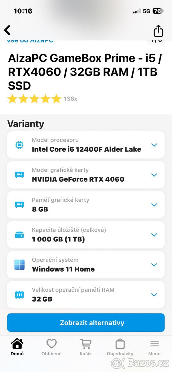 Herní pc rtx 4060 - 8