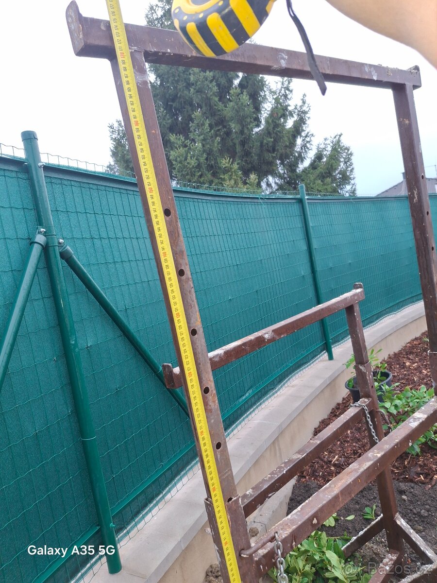 Železné stavitelné stavební kozy – 2 ks, výška 114–175 cm - 8