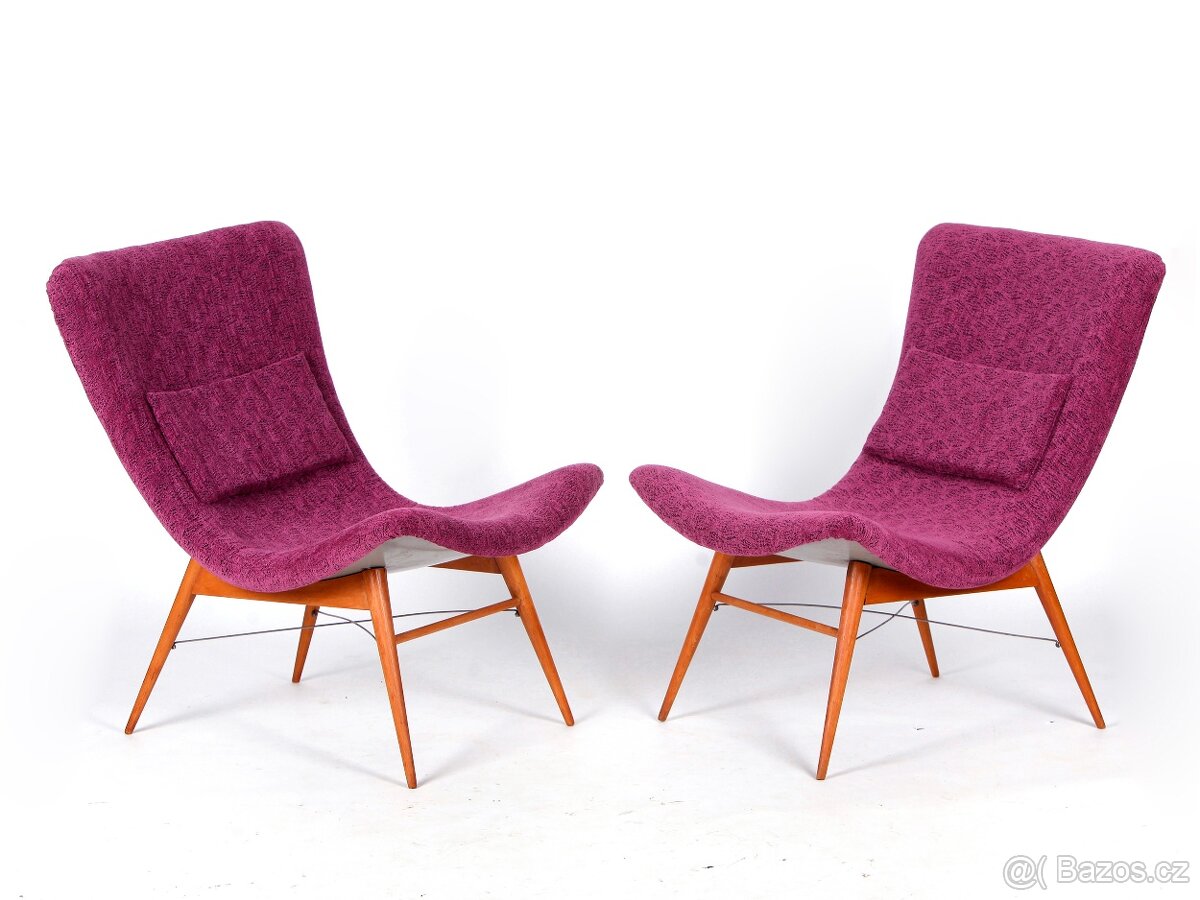 Designová skeletová retro křesla M. Navrátil - 8