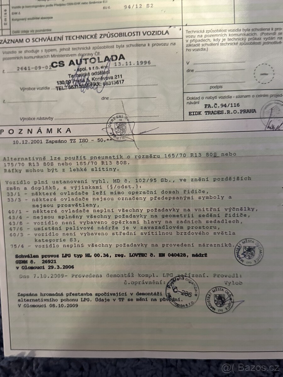 2 x Technický průkaz Škoda 110 L, VAZ 21073 kombi - 8