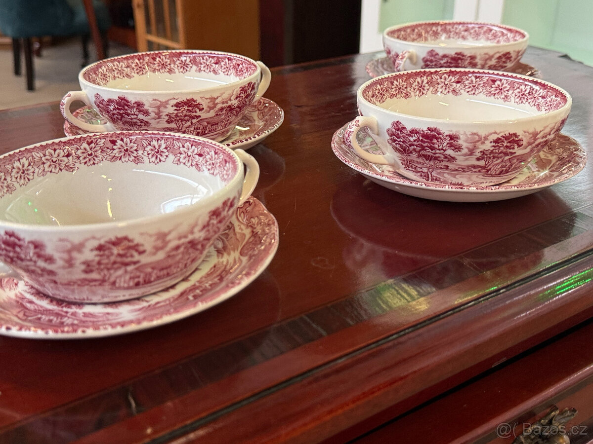 Anglická čajová osmidílná sada - 8