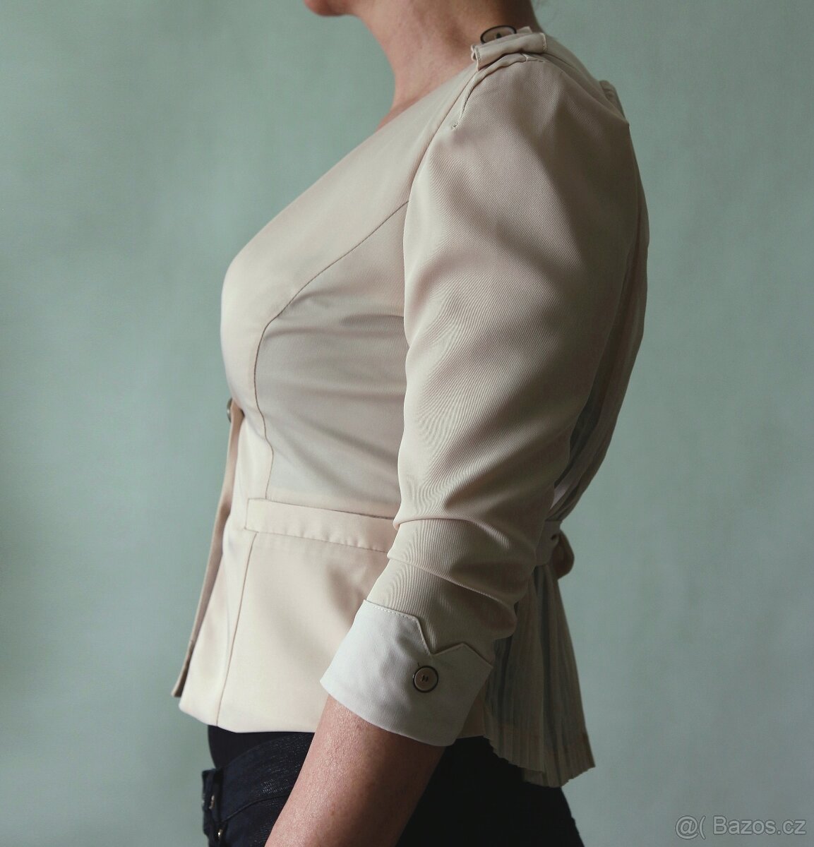 Zajímavá halenka s plisovanými zády vel.XS-34 - 8