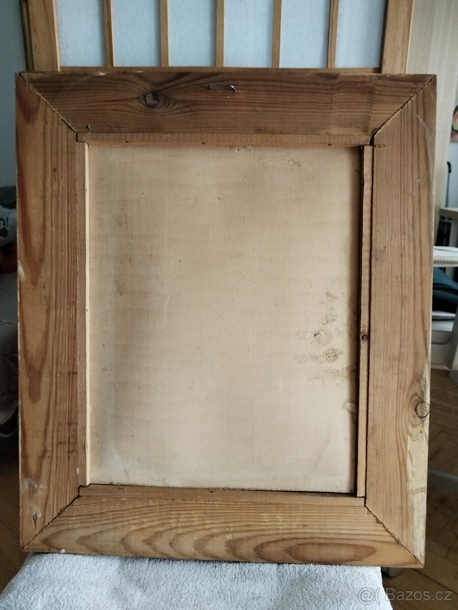 obraz ROŠŤANDA S CIGARETOU portrét, olej, František Votruba - 8