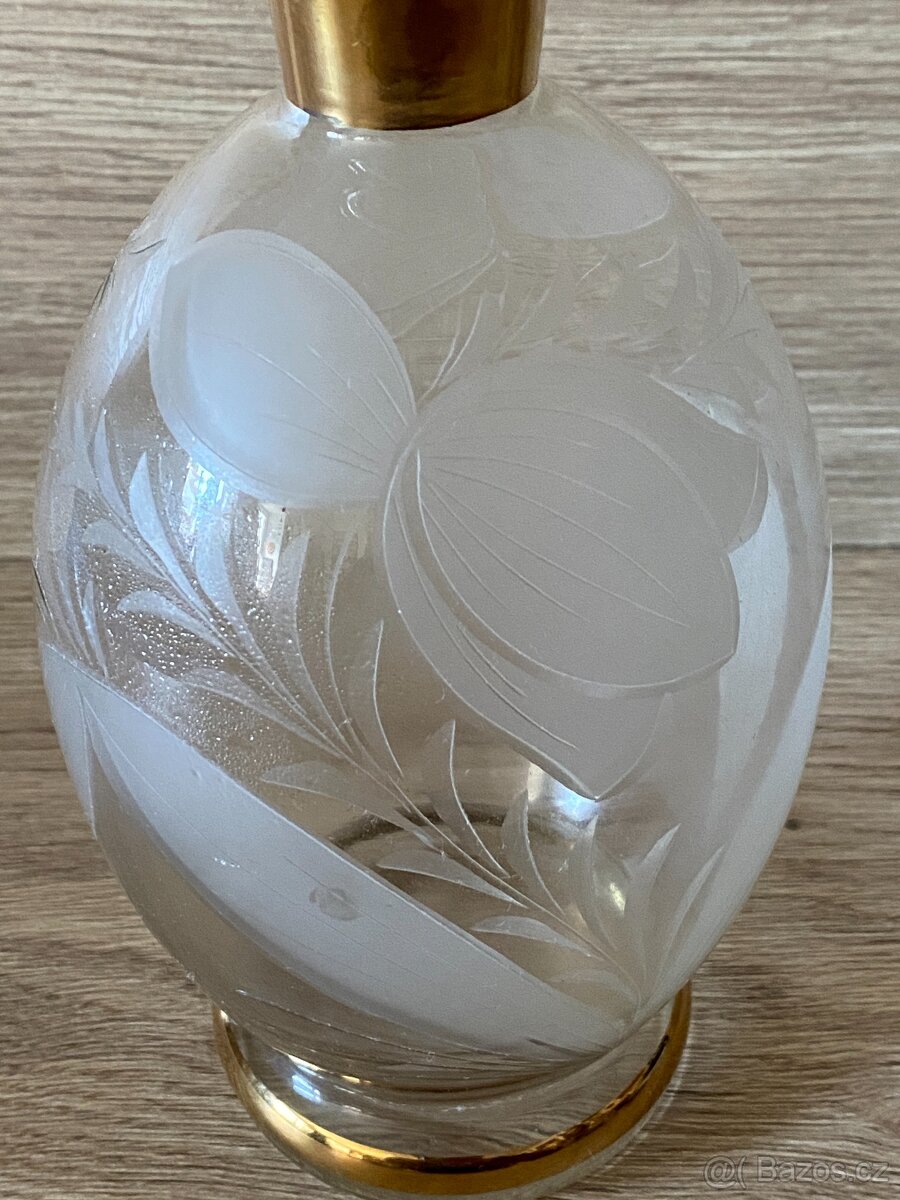 karafa stará skleněná karafa láhev na alkohol demižon - 8