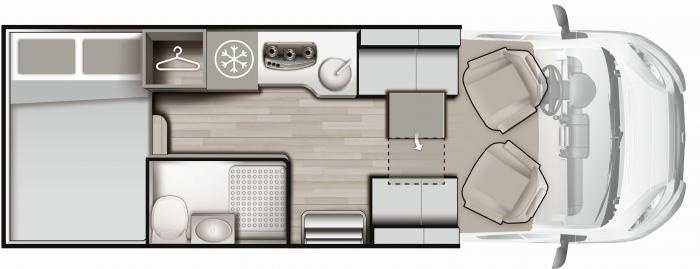 Obytný automobil MOBILVETTA KEA P67 - 4 místná - 8