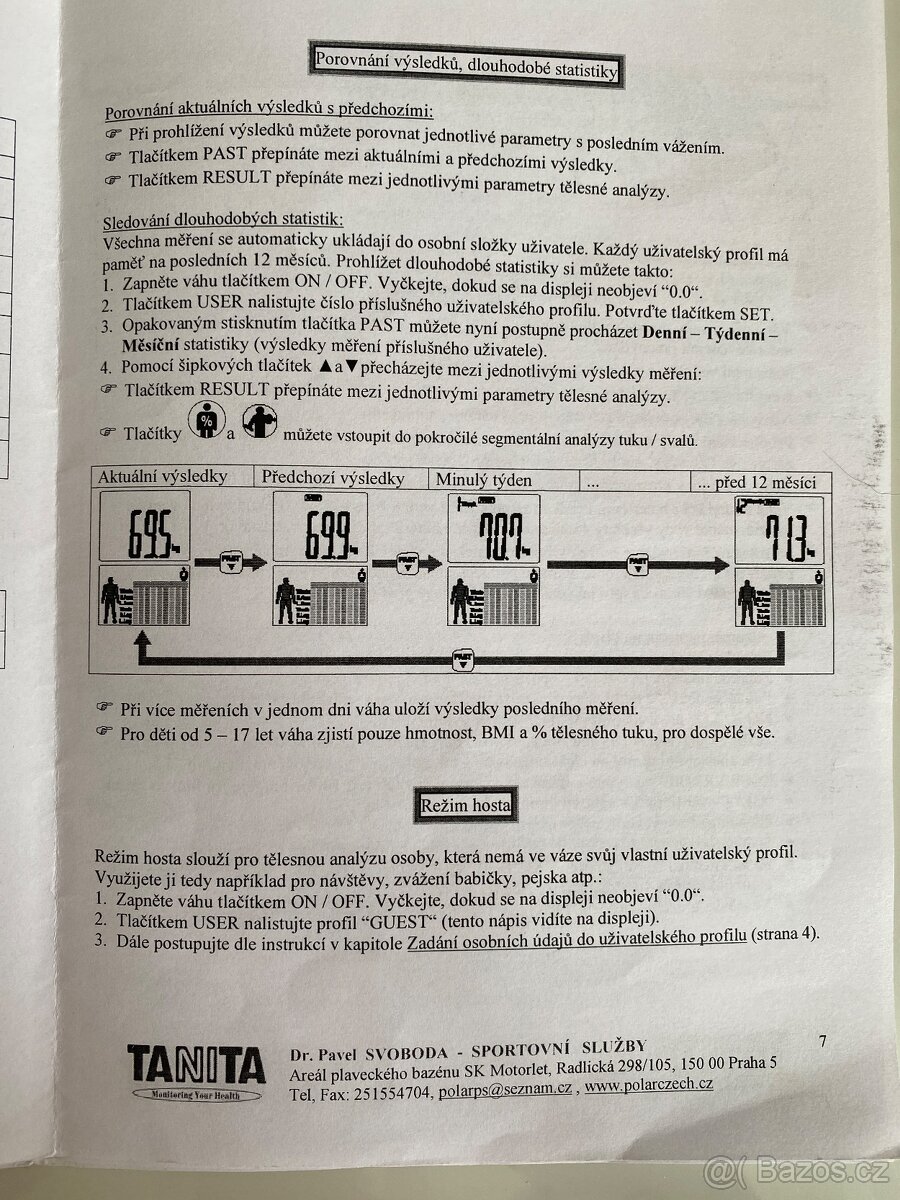 Osobní chytrá digitální váha Tanita - 8