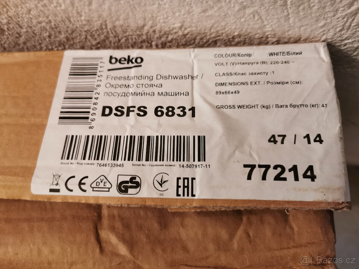 Díly na myčku BEKO DSFS 6831 - 8