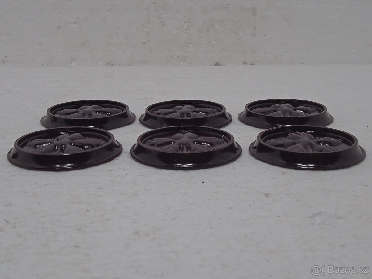 Sada 6 retro bakelitových podtácků ČSSR - 8