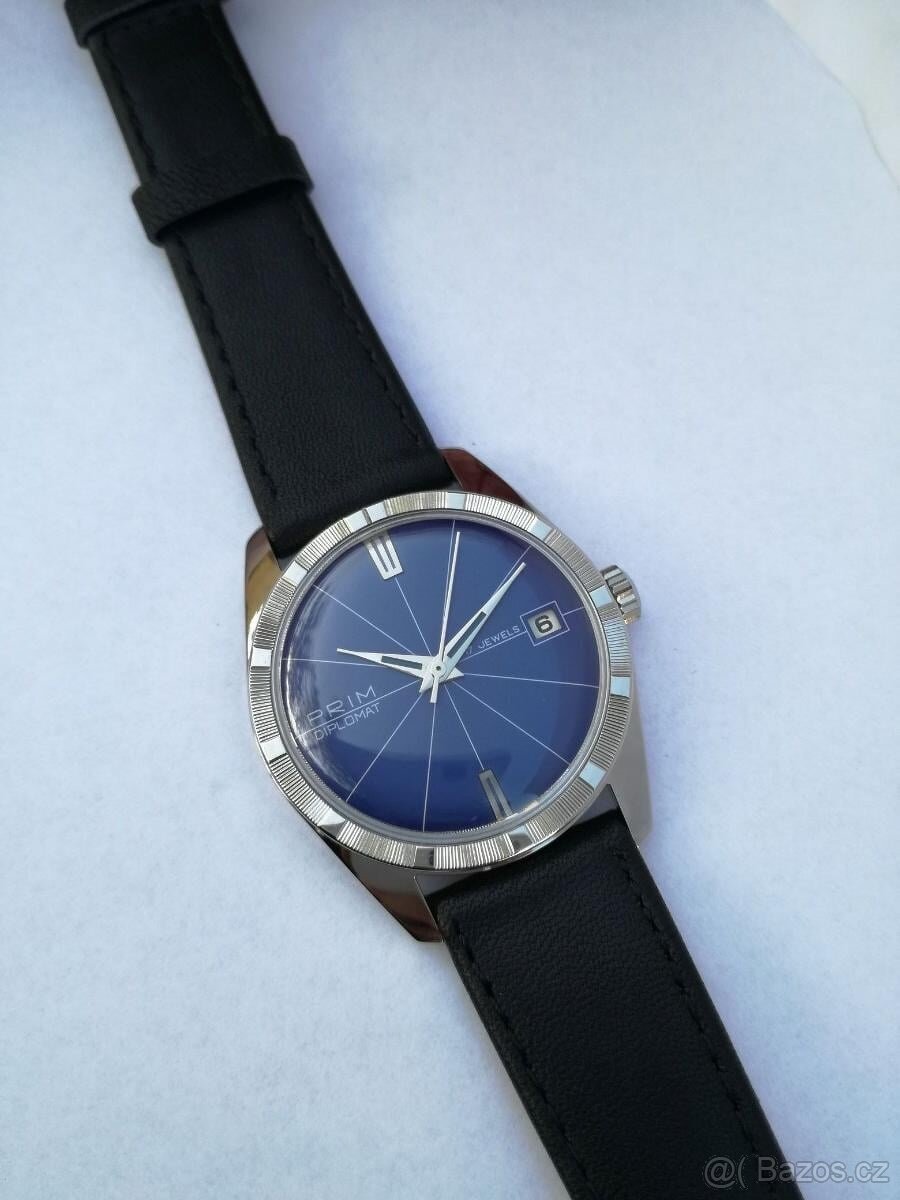 PRIM DIPLOMAT modrý ciferník TOP stav - 8
