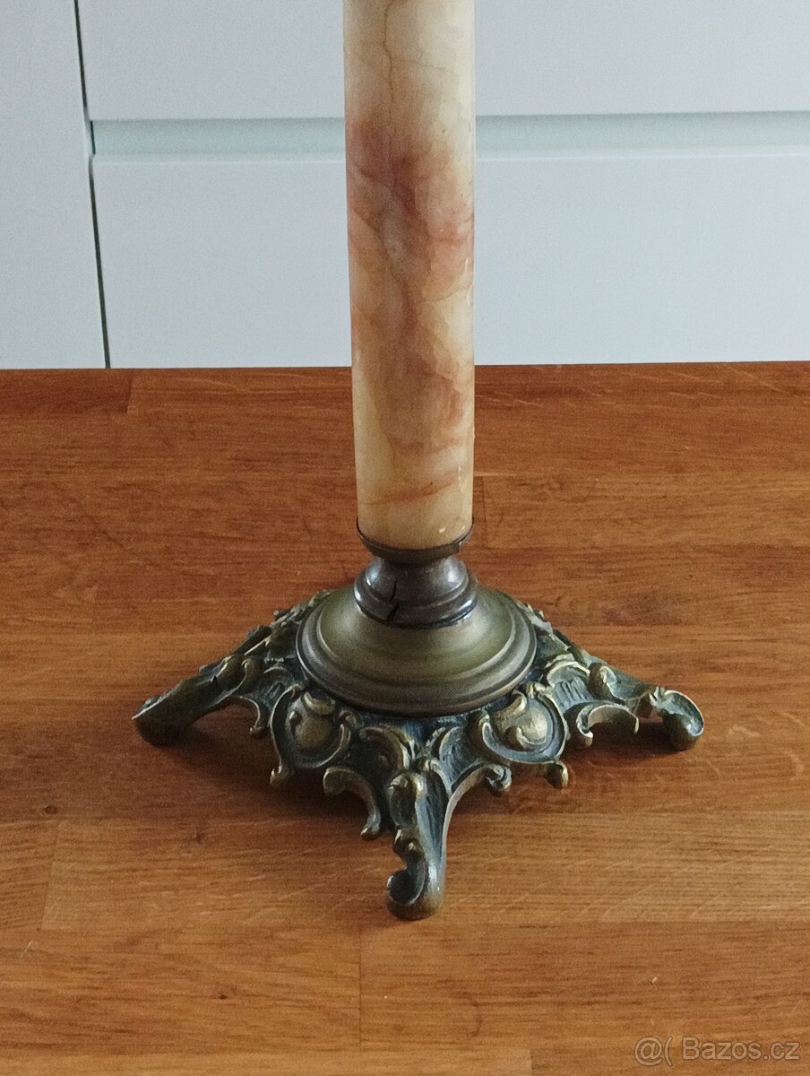 STAROŽITNÁ SECESNÍ PETROLEJOVÁ LAMPA EHRICH & GRAETZ 19.STOL - 8