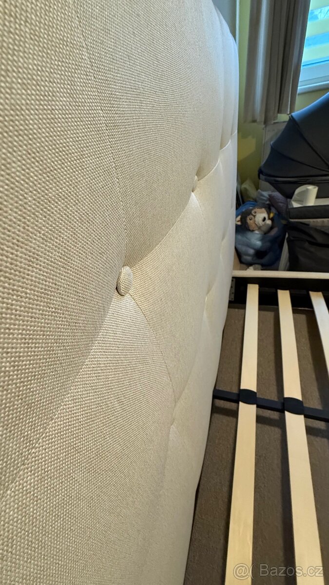 Čalouněná postel MARIKA 180x200, béžová - 8