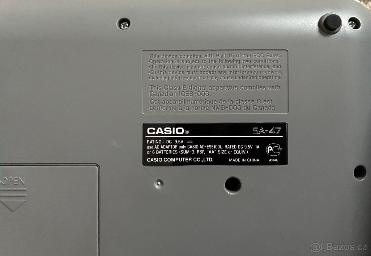 Klávesy Casio SA-47 - 8