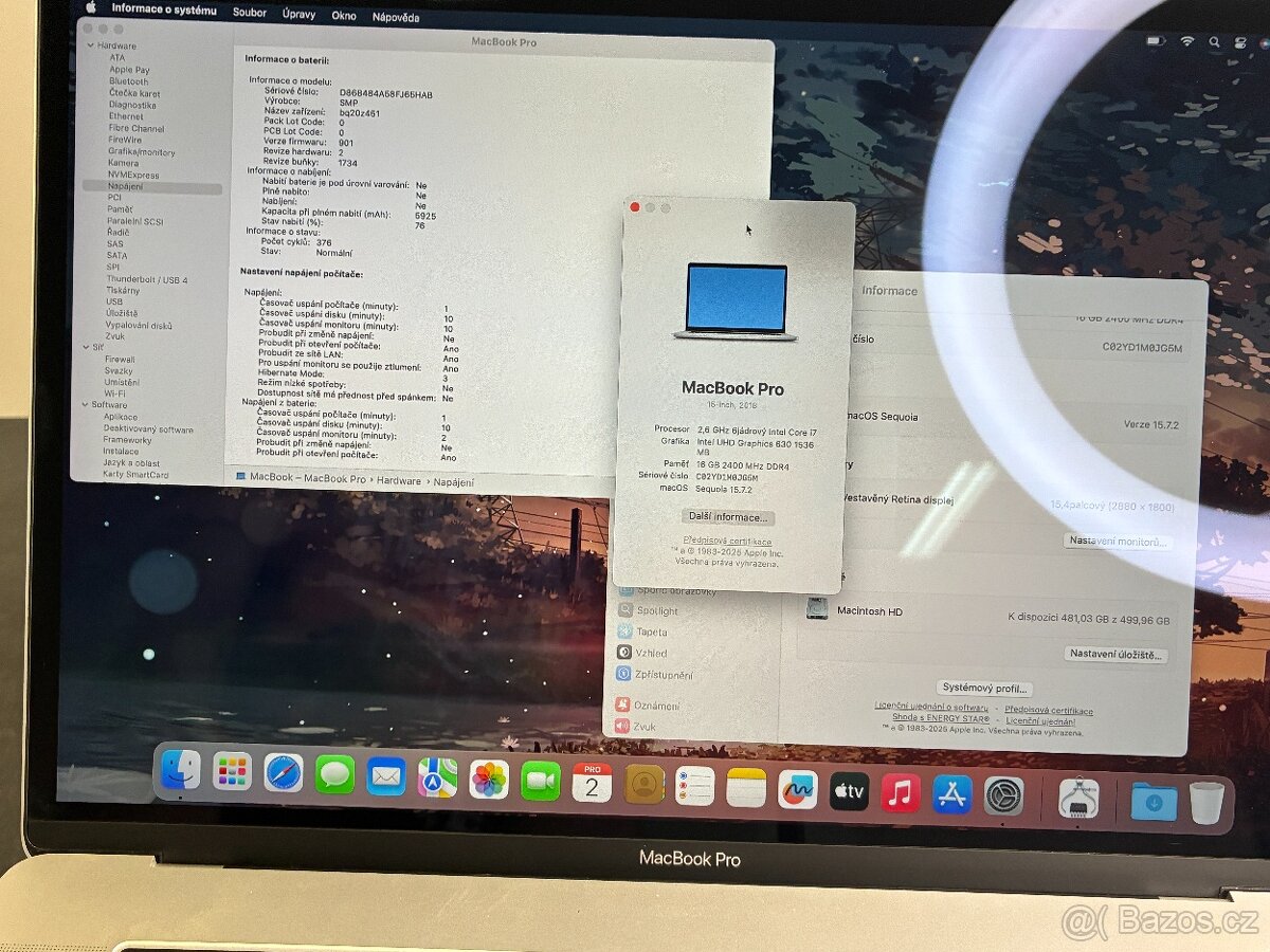 MacBook Pro 15'' 2018 / i7 / 16GB / 512GB SSD - DPH - 8