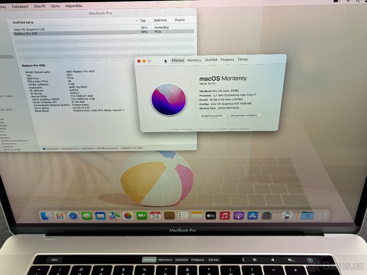 MacBook Pro 15'' 2016 / i7 / 16GB / 512GB SSD - DPH - 8