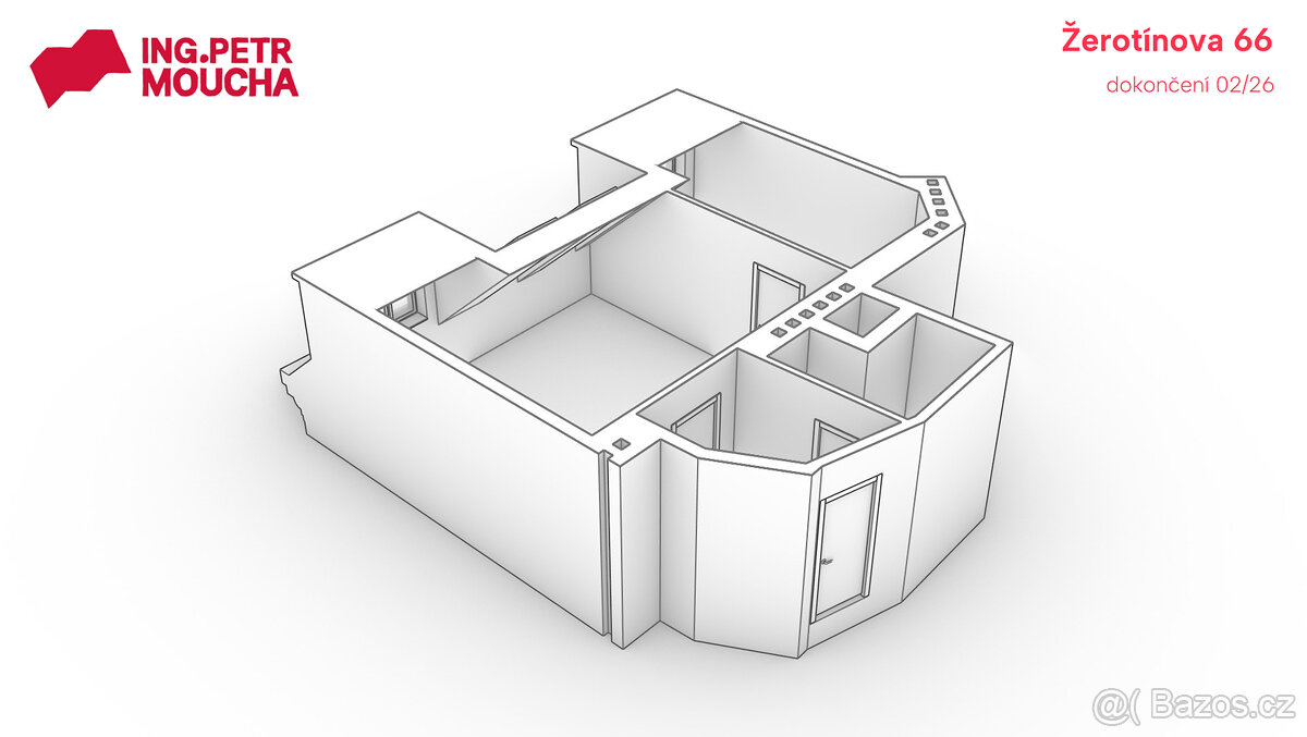 Prodej bytu 2+kk 48,4 m² Žerotínova, Praha - Žižkov - 8