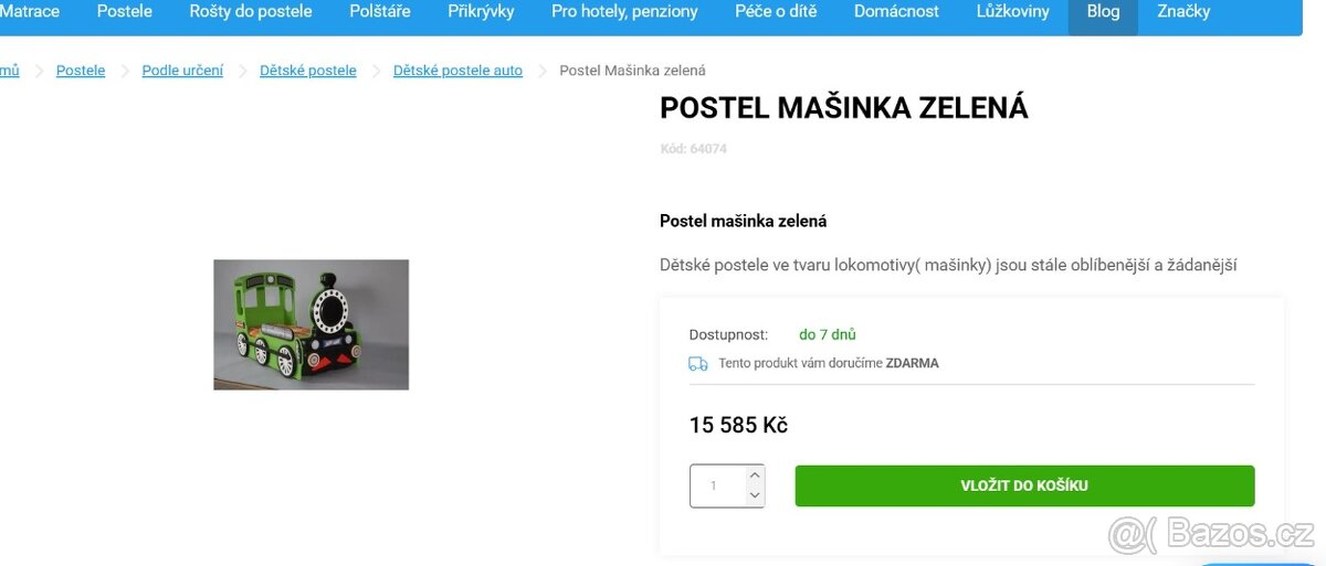 Dětská postel mašinka (lokomotiva) - 8