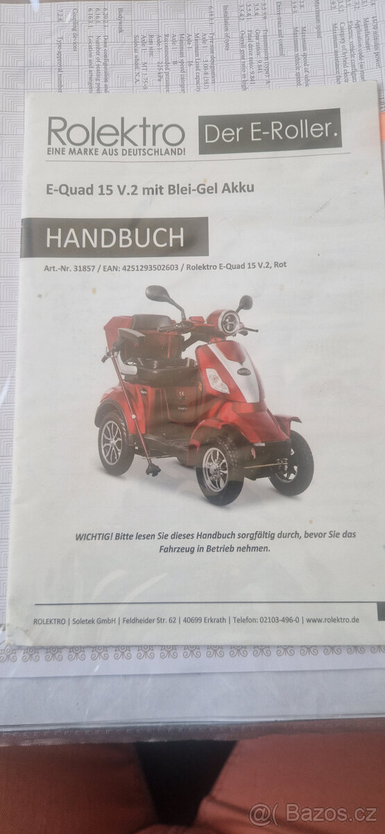 Elektrický vozík Rolektro 15 - 8