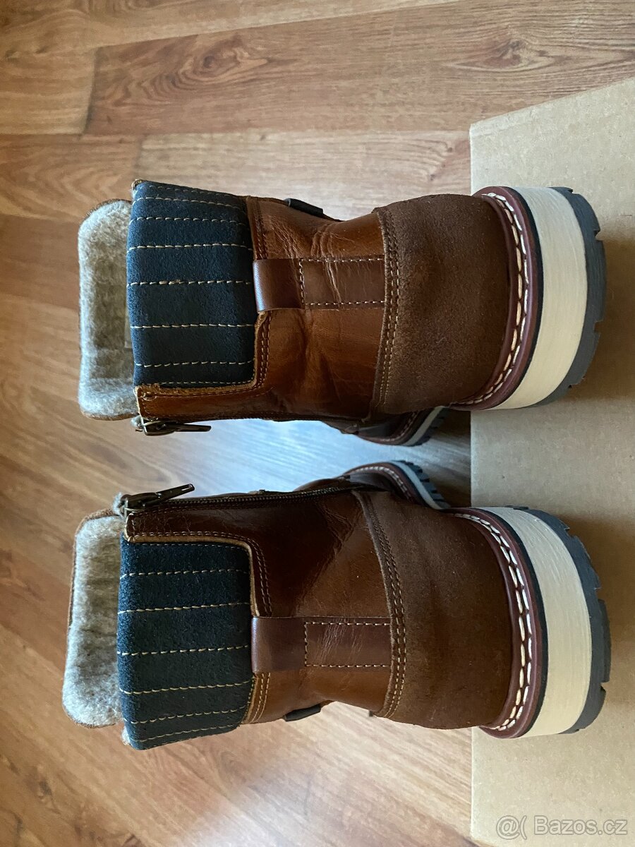 Nové pánské kožené zimní boty Baťa s teplou podšívkou - 44 - 8