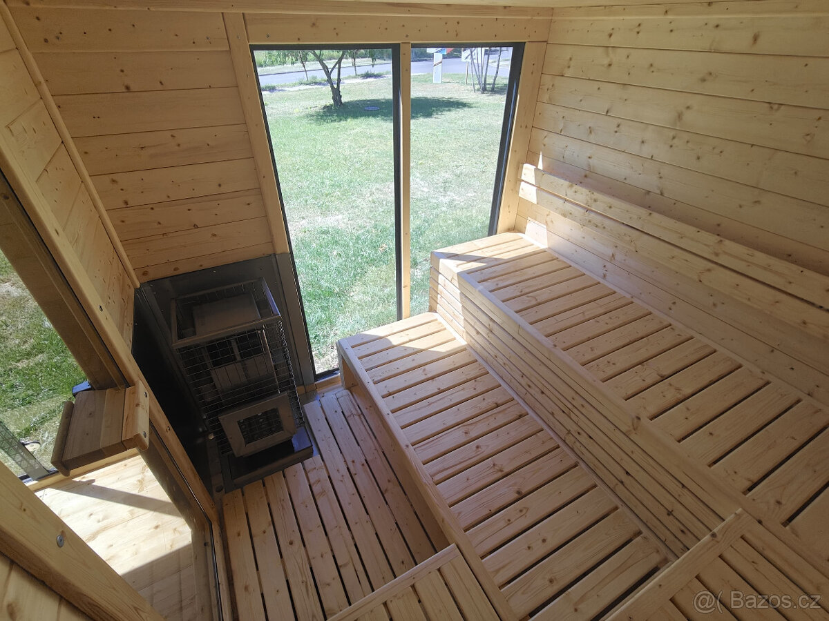Finská venkovní sauna-Saunový domek s odpočívárnou - 8