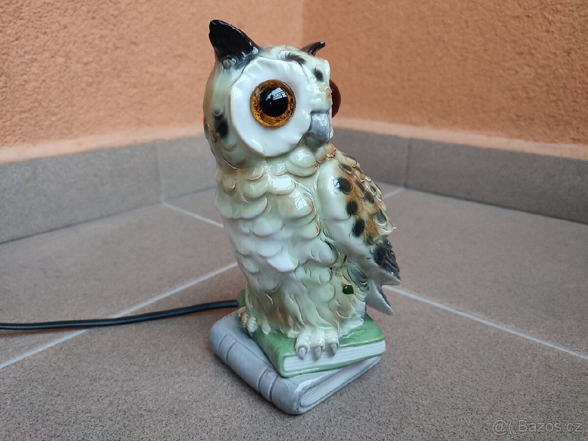 STAROŽITNÁ PORCELÁNOVÁ NOČNÍ LAMPIČKA. - 8