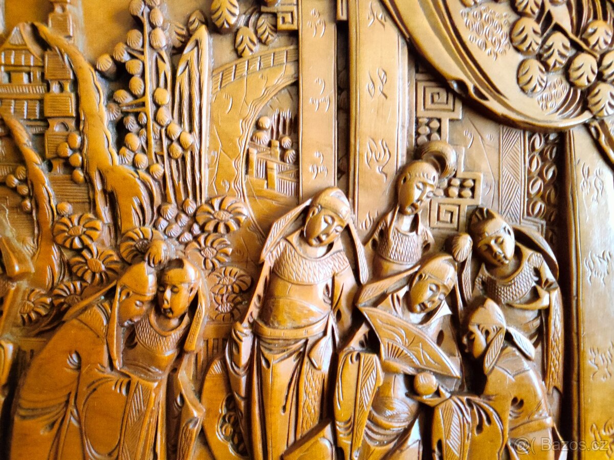 2 Krásne Čínske drevené obrazy - 8